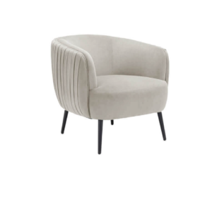 Armchair Dark vải màu kem