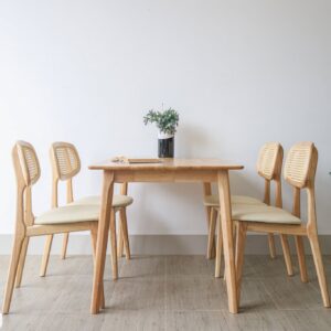 Bộ bàn ăn Mina Tự nhiên 4 ghế