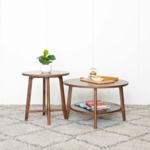 Set 2 Bàn Sofa – Bàn Trà Tròn Gỗ  OSLO 901